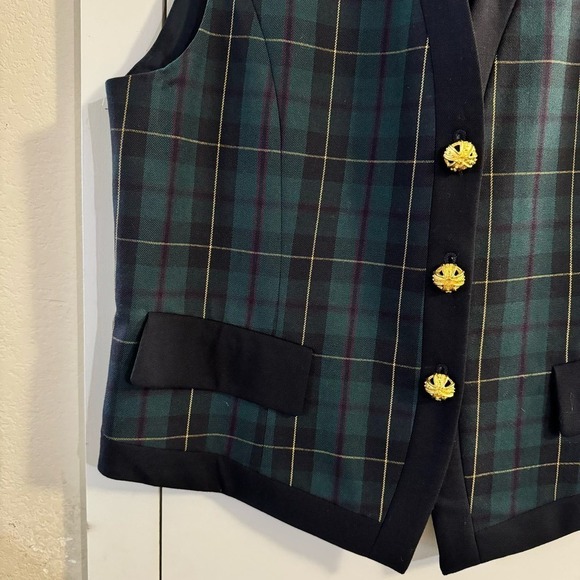 Classiques Entier Plaid Wool Vest and Skirt Set Japan Made L/10 Clueless Preppy - Picture 3 of 14
